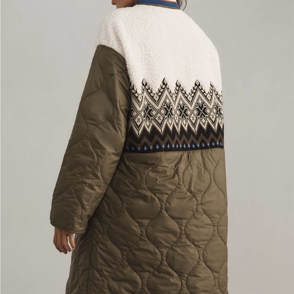 Anthropologie fall 2024 Tierney Fair Isle quilted jacket. EUC. - Picture 3 of 7